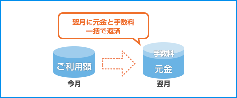 1回払いの返済イメージ