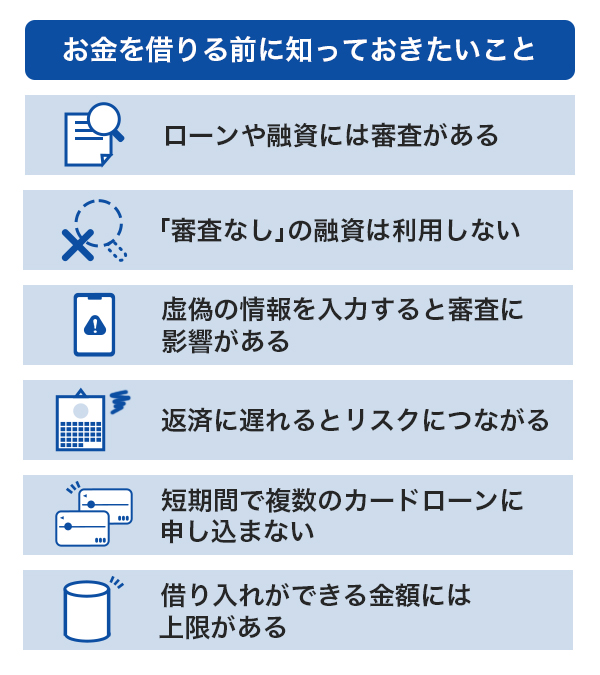 お金を借りる前に知っておきたいこと