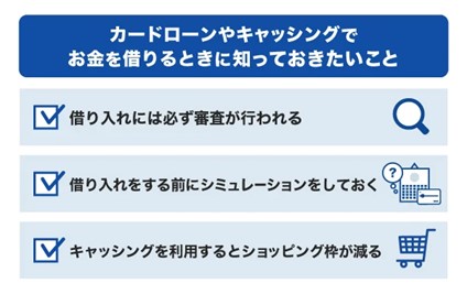 カードローンやキャッシングでお金を借りるときに知っておきたい3つのこと