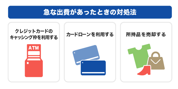 急な出費があったときの対処法