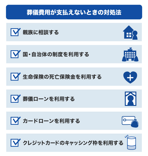 葬儀費用が支払えないときの対処法