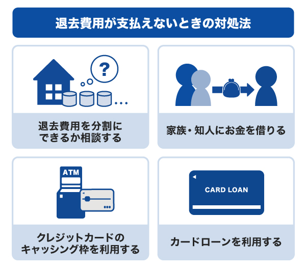 退去費用が支払えないときの対処法