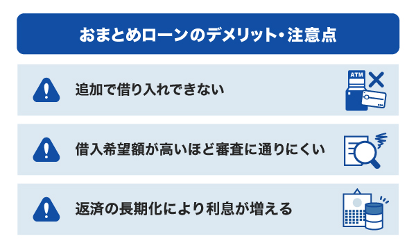 おまとめローンのデメリット・注意点