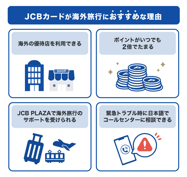 JCBカードが海外旅行におすすめな理由