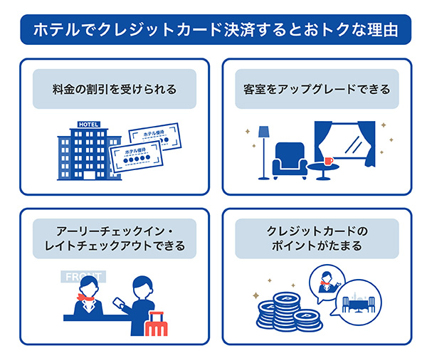 ホテルでクレジットカード決済するとおトクな理由