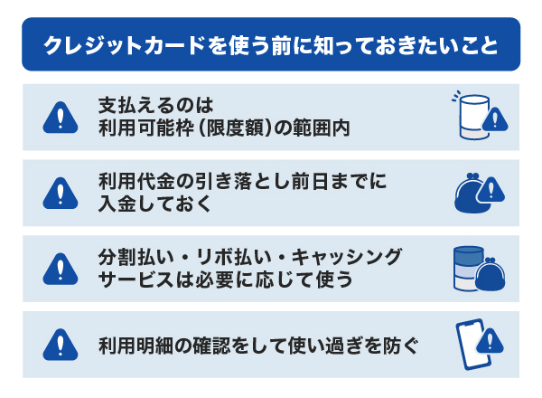 クレジットカードを使う前に知っておきたいこと