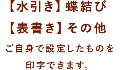 【水引き】蝶結び【表書き】その他