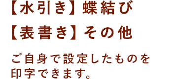 【水引き】蝶結び【表書き】その他